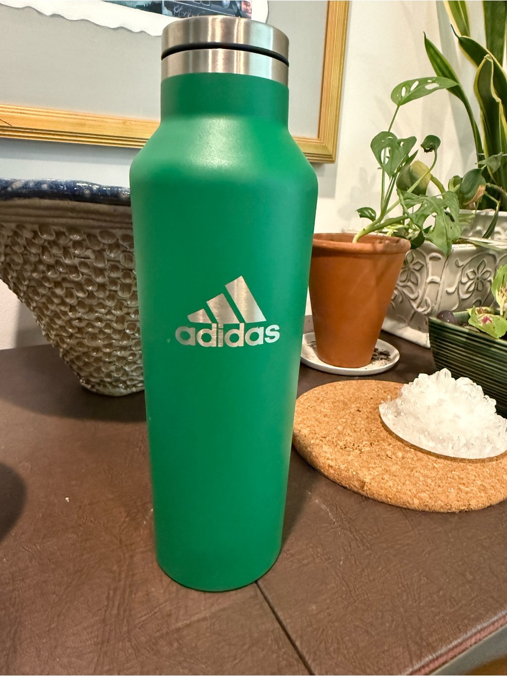 Adidas Green Stainless Water Bottle corkcicle 20oz end plastic waste bottle